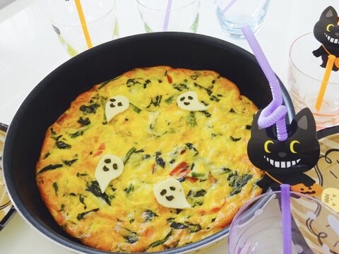 ほうれん草とベーコンのオバケキッシュ